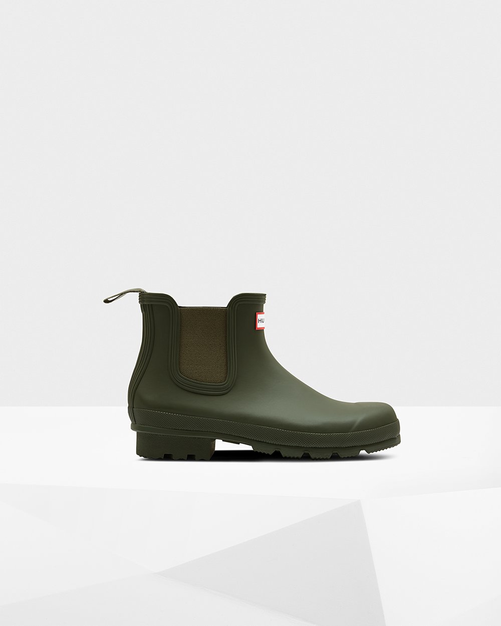 Mens Hunter Chelsea Boots Dark Olive - Original - 9047362-XI